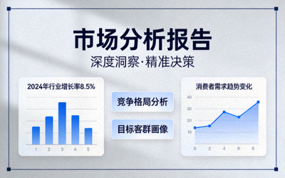 市场分析报告宣传图，展示专业的市场分析内容